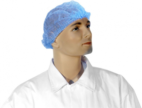 UNIVERSAL-Hygiene, GOFOOD Einweg-Einmal-Klipp-Hauben, PP-Vlies, blau, 52 cm, VE = 100 Stück