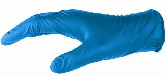 Universal-Hygiene, Einweg-Nitril-Einmal-Handschuhe, ungepudert, Standard Qualität, 24 cm, blau, Pkg. á 100 Stück, VE = 1 Pkg.