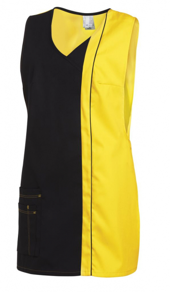 LEIBER-Jobwear, Überwurfschürze, Arbeits-Berufs-Schürze, schwarz/gelb