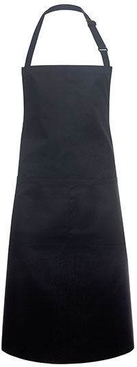 Karlowsky Latzschürze Basic mit Tasche und Schnalle 75 x 90 cm Black