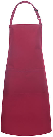 Karlowsky Latzschürze Basic mit Tasche und Schnalle 75 x 90 cm Bordeaux
