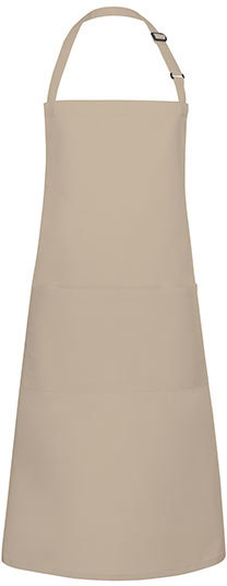 Karlowsky Latzschürze Basic mit Tasche und Schnalle 75 x 90 cm Sand