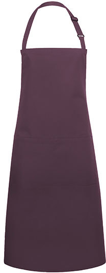 Karlowsky Latzschürze Basic mit Tasche und Schnalle 75 x 90 cm Aubergine