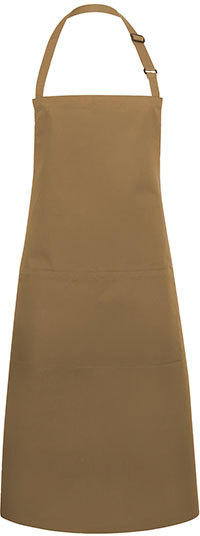 Karlowsky Latzschürze Basic mit Tasche und Schnalle 75 x 90 cm Camel