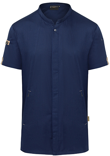 Karlowsky Kurzarm Kochjacke Green-Generation Steel Blue