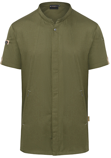 Karlowsky Kurzarm Kochjacke Green-Generation Platinum Grey