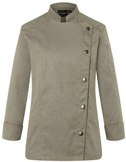 Karlowsky Damen Kochjacke Jeans-Style Vintage Moss Green