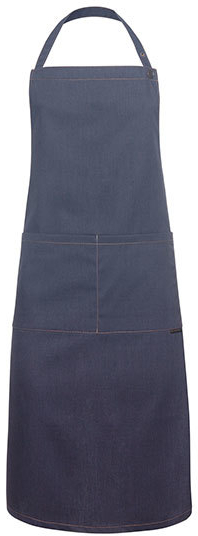 Karlowsky Latzschürze Jeans-Style mit Tasche 71 x 95 cm Vintage Black