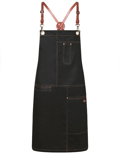 Karlowsky Latzschürze Urban Casual-Style 68 x 80 cm Black