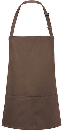 Karlowsky Kurze Latzschrze Basic mit Schnalle und Tasche 75 x 60 cm Light Brown