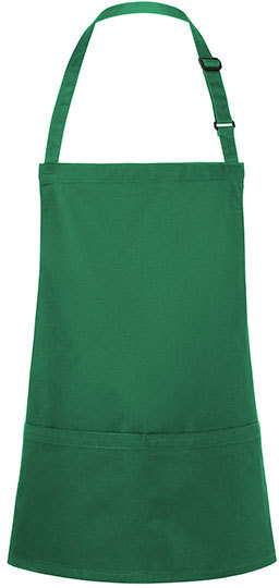 Karlowsky Kurze Latzschrze Basic mit Schnalle und Tasche 75 x 60 cm Forest Green