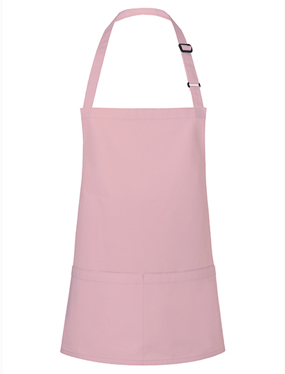 Karlowsky Kurze Latzschrze Basic mit Schnalle und Tasche 75 x 60 cm Rose