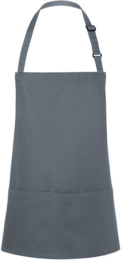 Karlowsky Kurze Latzschrze Basic mit Schnalle und Tasche 75 x 60 cm Anthracite