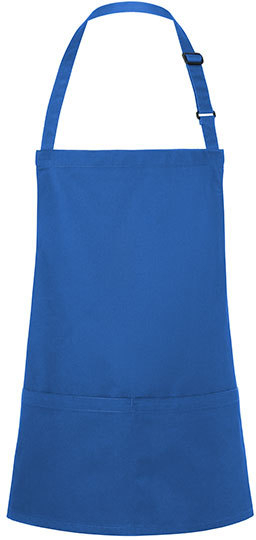 Karlowsky Kurze Latzschrze Basic mit Schnalle und Tasche 75 x 60 cm Blue