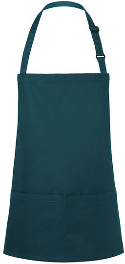 Karlowsky Kurze Latzschrze Basic mit Schnalle und Tasche 75 x 60 cm Pine Green