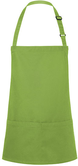 Karlowsky Kurze Latzschrze Basic mit Schnalle und Tasche 75 x 60 cm Lime