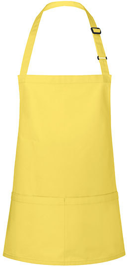 Karlowsky Kurze Latzschrze Basic mit Schnalle und Tasche 75 x 60 cm Sun Yellow