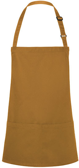 Karlowsky Kurze Latzschrze Basic mit Schnalle und Tasche 75 x 60 cm Mustard