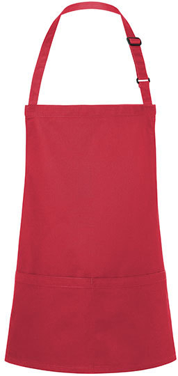 Karlowsky Kurze Latzschrze Basic mit Schnalle und Tasche 75 x 60 cm Raspberry