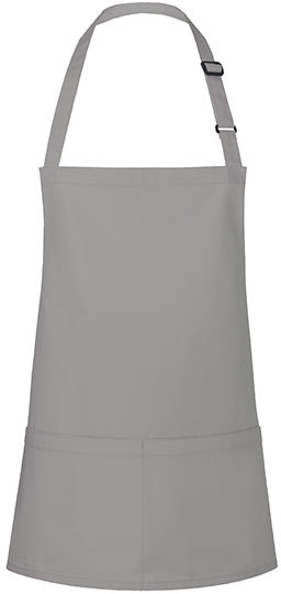 Karlowsky Kurze Latzschrze Basic mit Schnalle und Tasche 75 x 60 cm Basalt Grey