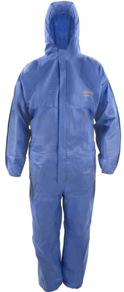 ASATEX-Hygiene, CoverTex Einwegoverall Schutzoverall Einmal-Schutzanzug, C-2, blau, VE = 50 Stk.