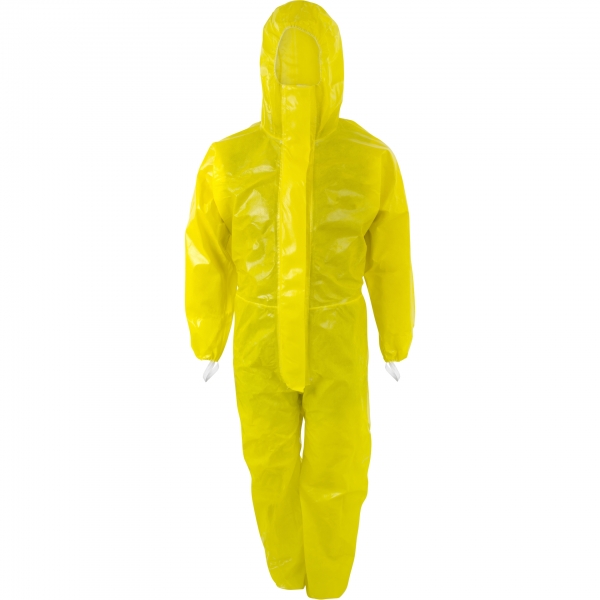 ASATEX-Hygiene, CoverChem Einweg-Chemikalien-Schutzoverall Einmal-Schutzanzug, CC300, gelb, VE = 20 Stk.