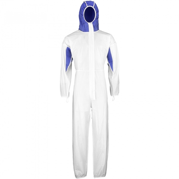 ASATEX-Hygiene, Einwegoverall Schutzoverall Einmal-Schutzanzug, CoverStarAir CS650, weiss/blau, VE = 50 Stk.