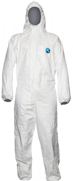ASATEX-Hygiene, TYVEK 400 DUAL CHF5 Einwegoverall Einmal-Schutzanzug, Schutzoverall, weiss, VE = 100 Stk.
