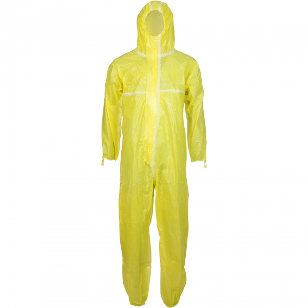 ASATEX-Hygiene, Polyplus Einwegoverall Schutzoverall Einmal-Schutzanzug, PP05, gelb, VE = 25 Stk.