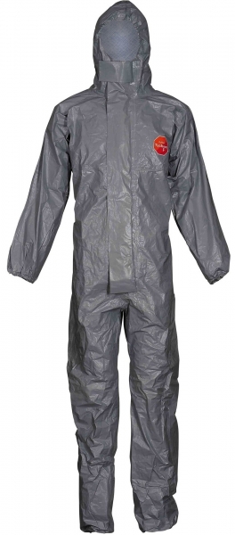 ASATEX-Hygiene, TYCHEM 6000 F CHA5 Einwegoverall Schutzoverall Einmal-Schutzanzug, TOKF, grau, VE = 25 Stk.