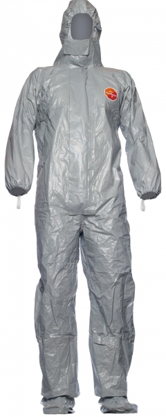 ASATEX-Hygiene, TYCHEM 6000 F CHA5 Einwegoverall Schutzoverall Einmal-Schutzanzug, TOKFF, grau, VE = 20 Stk.