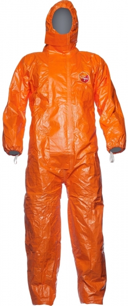 ASATEX-Hygiene, TYCHEM 6000 F CHA5 Einwegoverall Schutzoverall Einmal-Schutzanzug, TOKFO, orange, VE = 25 Stk.