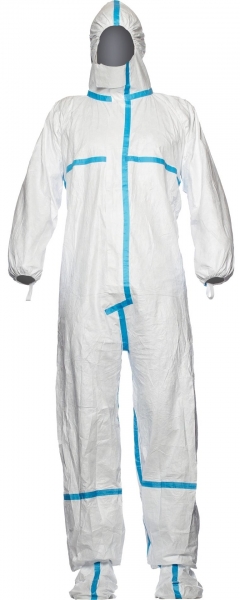 ASATEX-Hygiene, TYVEK 600 PLUS CHA5 Einwegoverall Schutzoverall Einmal-Schutzanzug, TOKVF, weiss, VE = 80 Stk.