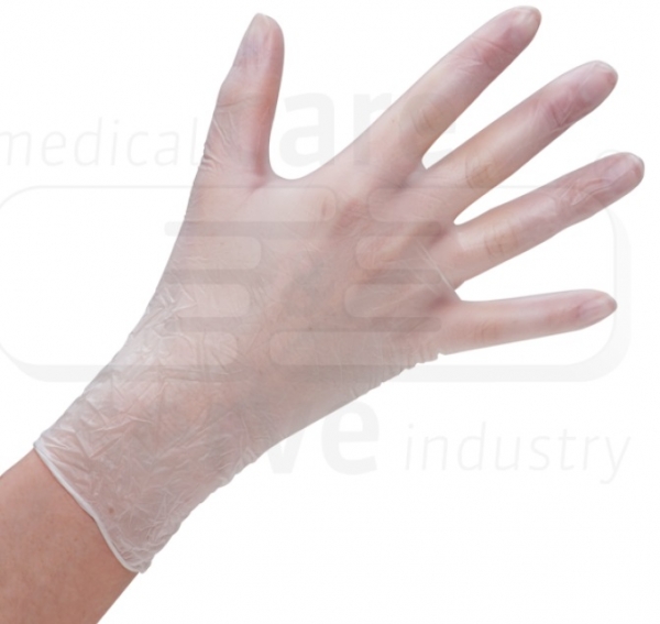 WIROS-care&serve-Hygiene, Einweg-Vinyl-Einmal-Handschuhe, puderfrei, Premium plus, semi transparent, weiß, Pkg á 100 Stück, VE = 10 Pkg.