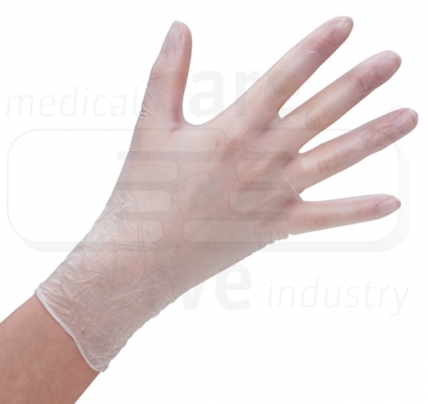 WIROS-care&serve-Hygiene, Einweg-Vinyl-Einmal-Handschuhe, puderfrei, Premium plus, semi transparent, weiß, Pkg á 100 Stück, VE = 10 Pkg.