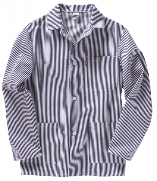 BEB-Jobwear, Herren-Food-HACCP-Fleischer-Arbeits-Berufs-Jacke wei/marine 300 g/m