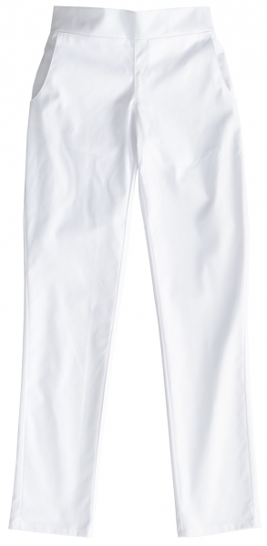 BEB-Jobwear, Damen-Arbeits-Berufs-Hose, Bundhose, Stretchgewebe, 215 g/m², weiß