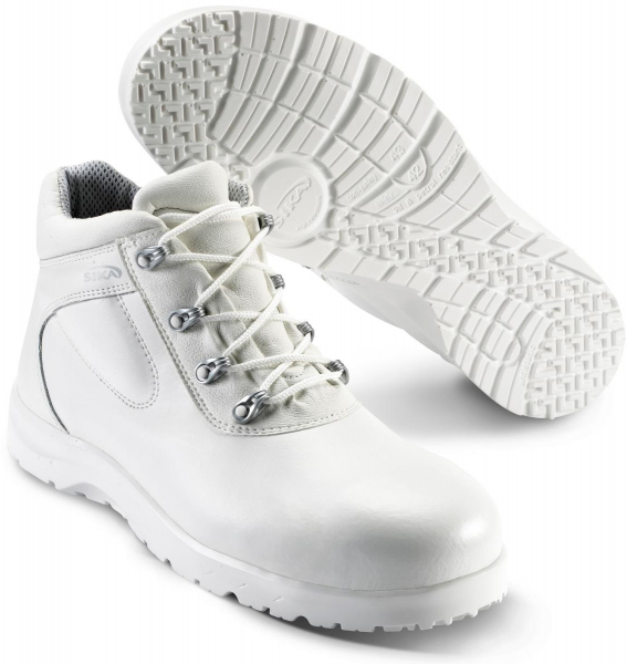 SIKA-Withe-Line, S2 Sicherheits-Arbeits-Berufs-Schuhe, Schnrschuhe, hoch, FUSION, weiss