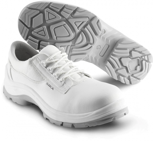 SIKA-White-Line, Arbeits-Berufs-Sicherheits-Schuhe, Halbschuhe, Beat Low, S2, SRC, wei
