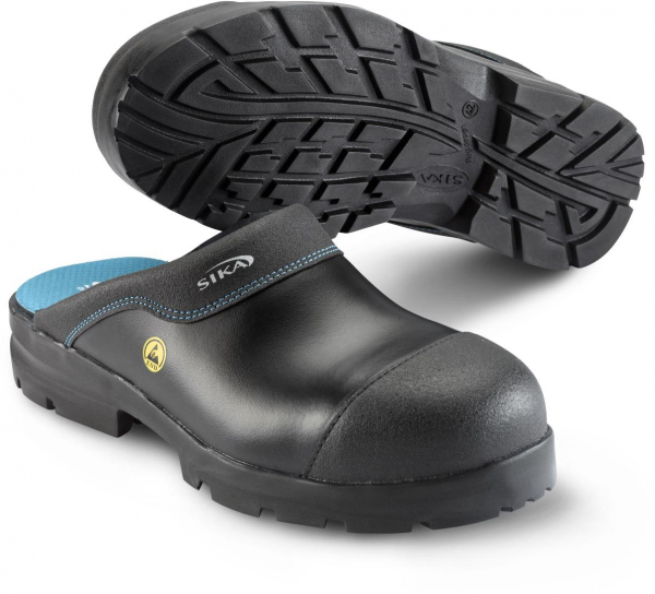 SIKA-Footwear, SB Arbeits-Berufs-Sicherheits-Clogs, FLEX LIGHT, offene Ferse, schwarz