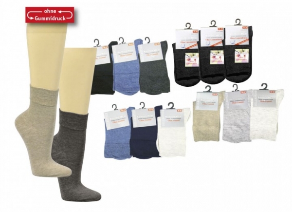 WOWERAT-Jobwear, Gesundheitssocken, kurzer Schaft, Pkg.  3 Paar, schwarz