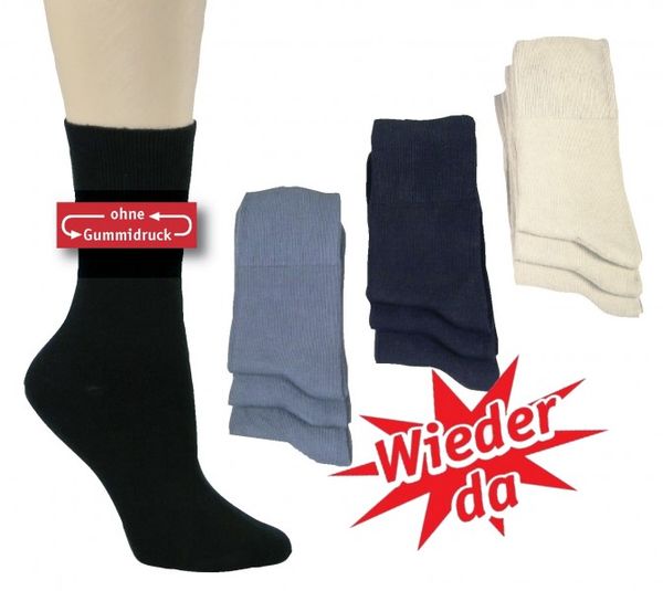 WOWERAT-Jobwear, Gesundheits-Socken mit Modal, Pkg.  3 Paar, farbig sortiert