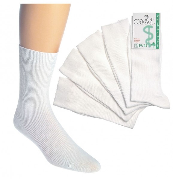 WOWERAT-Jobwear, Arzt- und Schwestern-Socken, Pkg.  5 Paar, wei