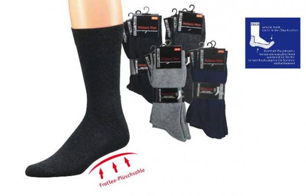 WOWERAT-Jobwear, Wellness-Herren-Socken, Komfort, Pkg.  3 Paar, marine