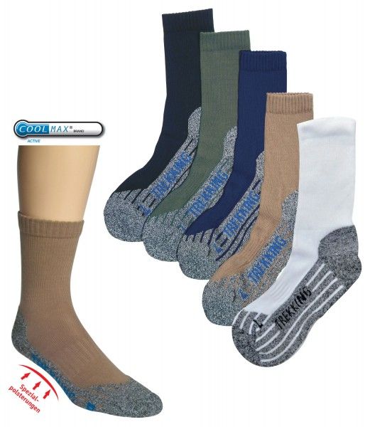 WOWERAT-Jobwear, COOLMAX-Trekking-Socken, Funktions-Sportsocken, marine