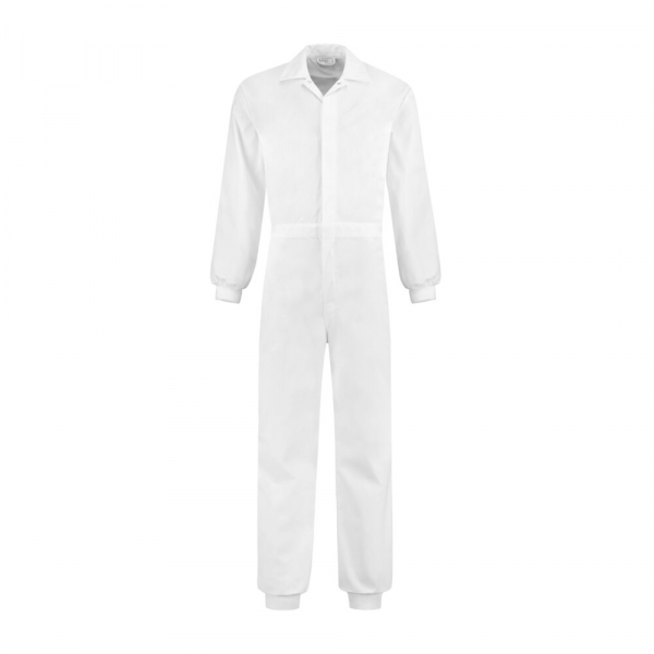 Hygiene Overall Polyester/Baumwolle mit Strickbündchen, 240g/m², weiß