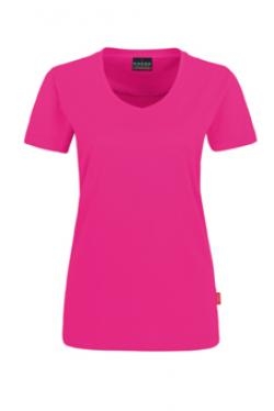 HAKRO-Jobwear, Damen-T-Shirt, Arbeitsshirt, V-Ausschnitt Performance, magenta