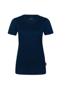 HAKRO-Jobwear, Damen-T-Shirt, Arbeitsshirt, V-Ausschnitt Coolmax, tinte