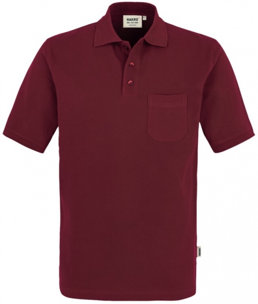 HAKRO-Jobwear, Pocket-Poloshirt, Arbeitsshirt, Top, weinrot