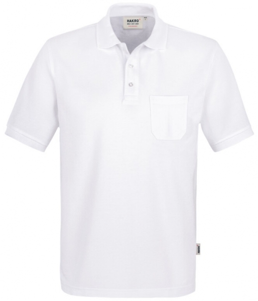 HAKRO-Jobwear, Pocket-Poloshirt, Arbeitsshirt, Performance, wei